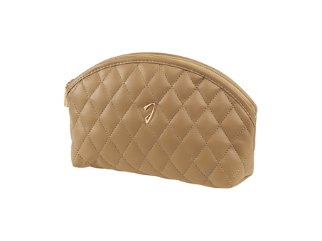 Beige Quilted Pouch 20,5 × 13 × 6 