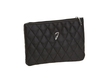 Black Quilted Pouch 18 × 12