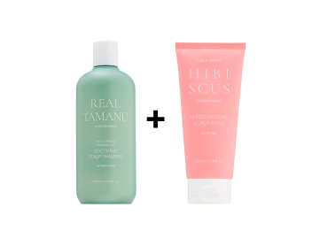 Cold Pressed Tamanu Oil Soothing Scalp Shampoo + Cold Brew Hibiscus Moisturizing Scalp Pack w/Honey